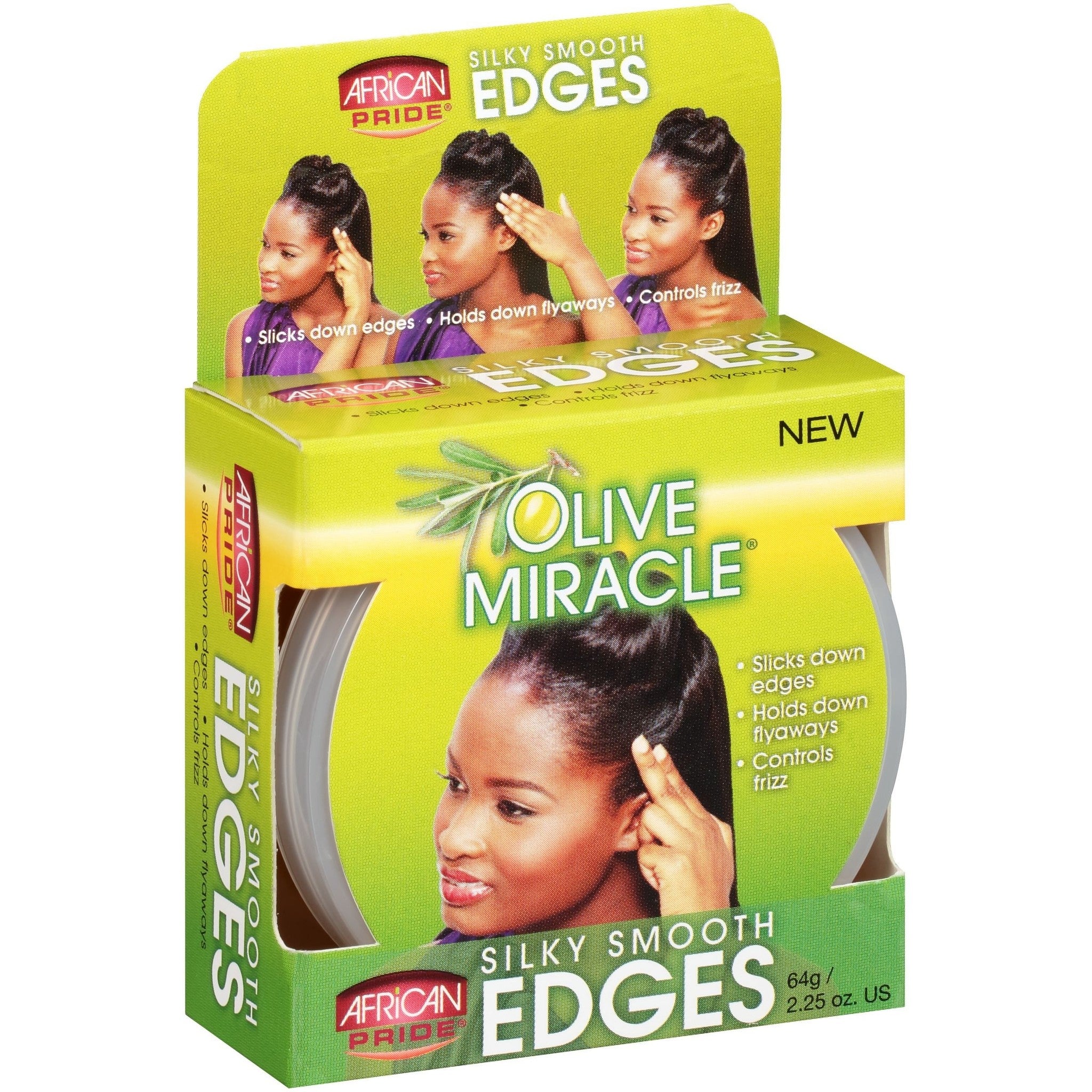 AFRICAN PRIDE OLIVE MIRACLE SLIKY SMOOTH EDGES 2.25 OZ