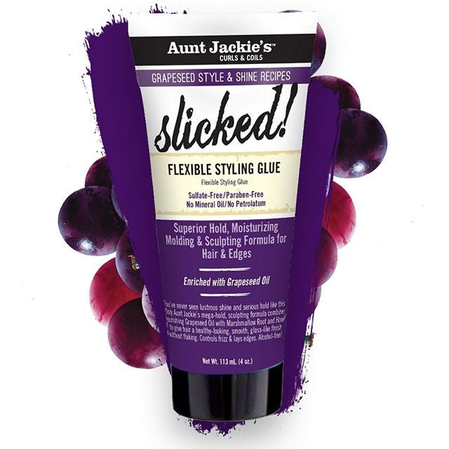 AUNT JACKIES GRAPESEED SLICKED FLEXIBLE STYLING GLUE 4 OZ