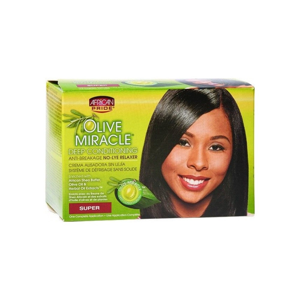 AFRICAN PRIDE OLIVE MIRACLE RELAXER KIT SUPER
