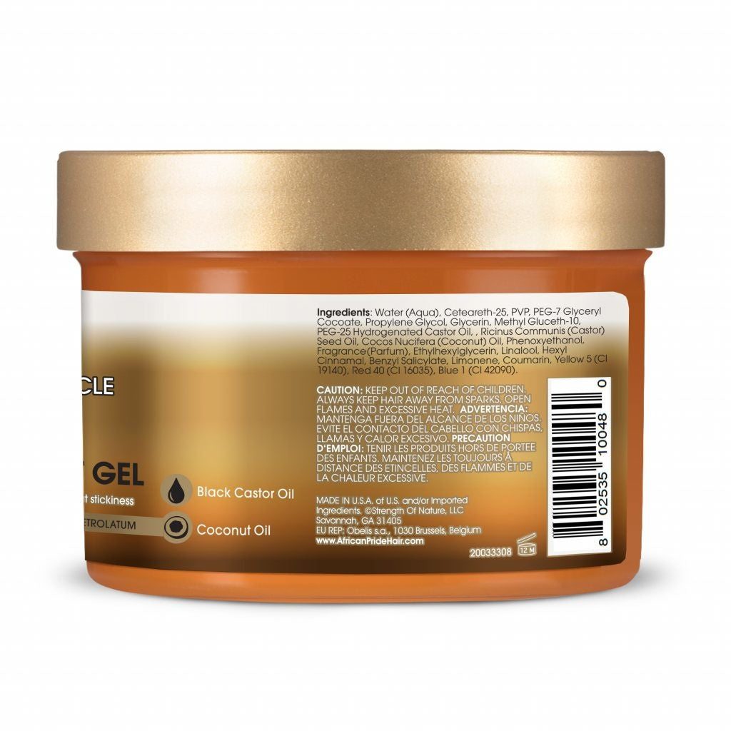 AFRICAN PRIDE BLACK CASTOR GEL BRAID LOCK & TWIST 8 OZ.