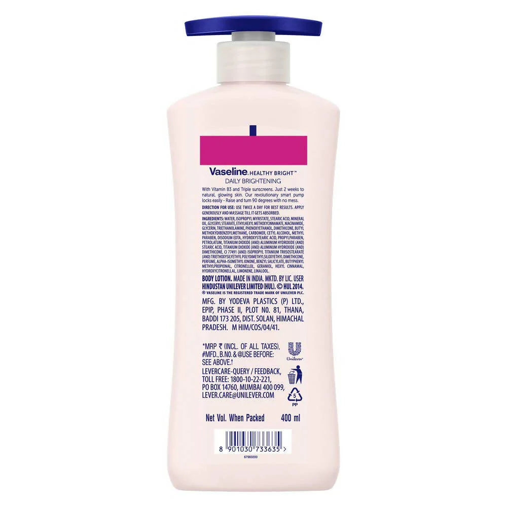 VASELINE DAILY BRIGHTENING BODY LOTION 600 ML