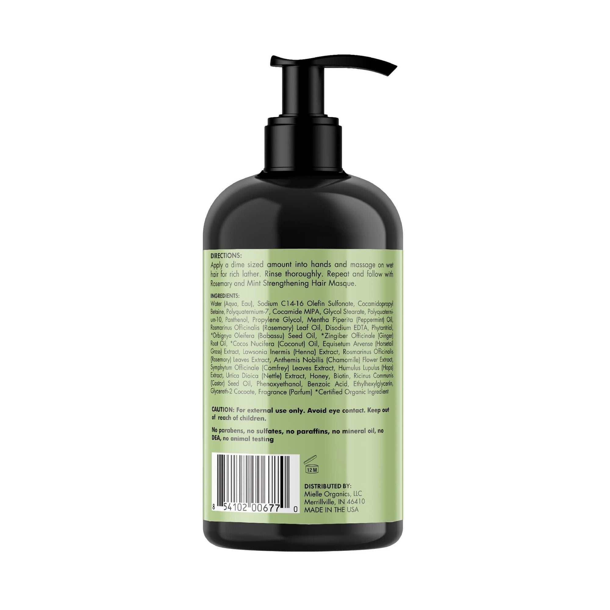 MIELLE ROSEMARY MINT SHAMPOO 12 OZ