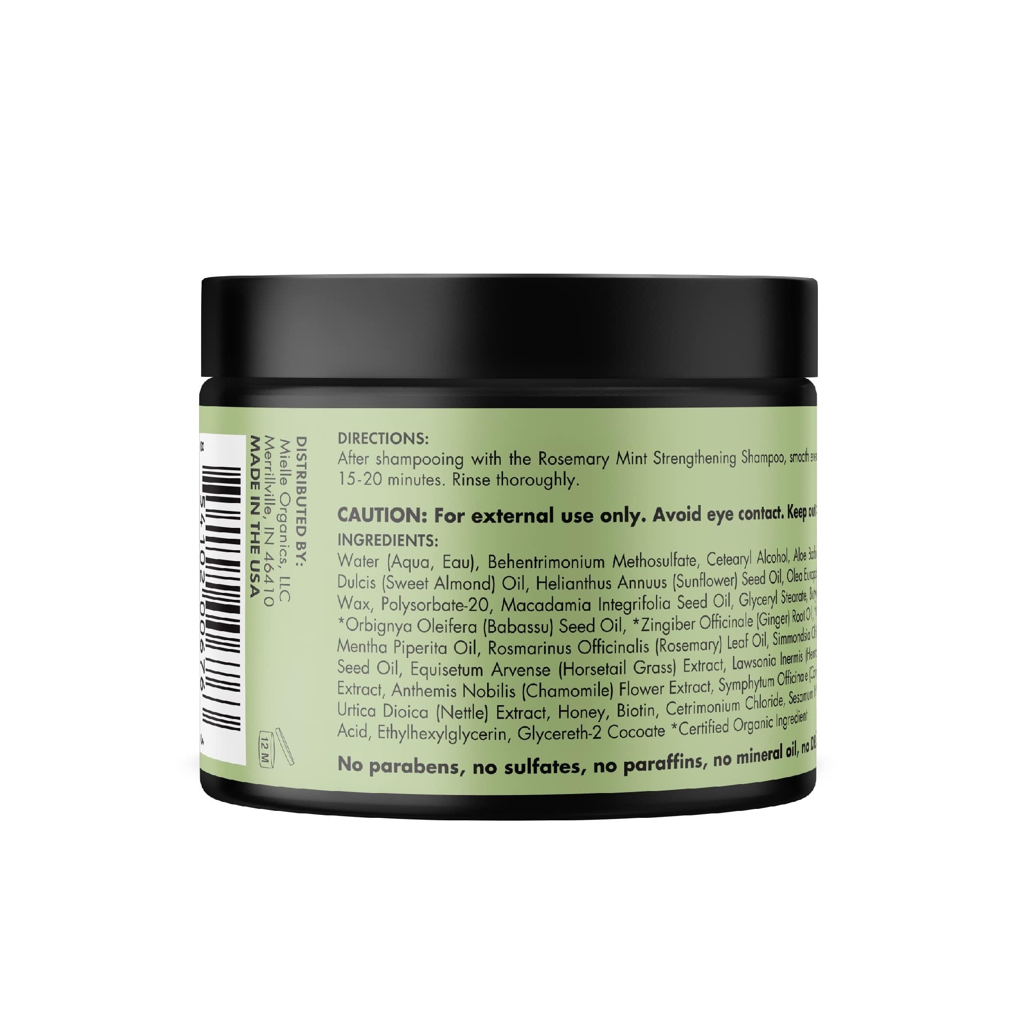 MIELLE ROSEMARY MINT HAARMASKE 12 OZ