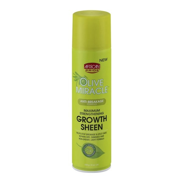 AFRICAN PRIDE OLIVE MIRACLE WACHSTUMS-GLANZ-SPRAY 8 OZ