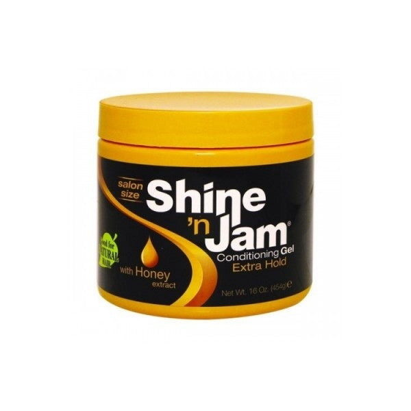 AMPRO SHINE N JAM GEL EXTRA HOLD 16 OZ (SALON SIZE)