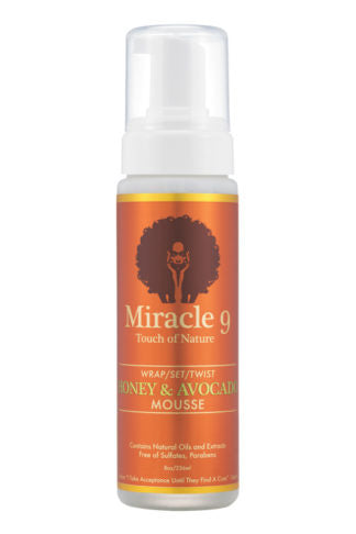 MIRACLE 9 HONEY &amp; AVOCADO WRAP SET MOUSSE 8 OZ