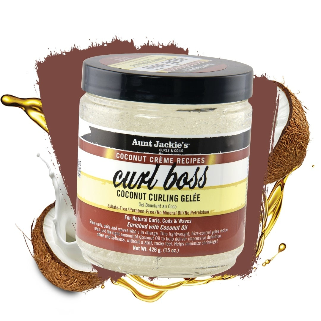 AUNT JACKIES COCONUT CURL BOSS CURLING GELEE 15 OZ