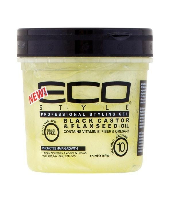 ECO BLACK CASTOR &amp; FLAXSEED GEL 16 OZ