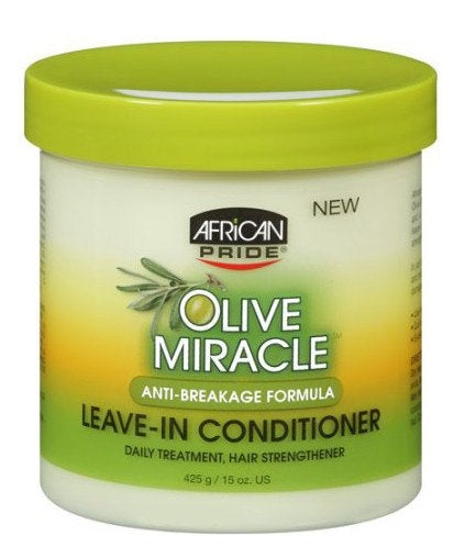 AFRICAN PRIDE OLIVE MIRACLE LEAVE IN CONDITIONER CREME 15 OZ