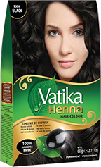 DABUR VATIKA HENNA HAARFARBE REICHES SCHWARZ (1,0)