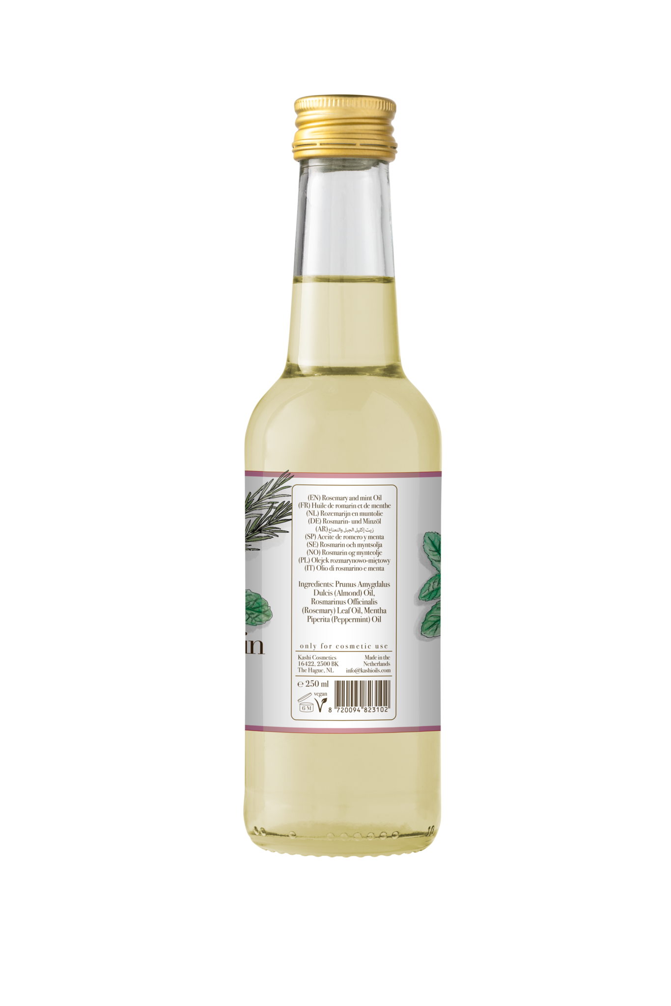 KASHI 100% NATURAL ROSEMARY &amp; MINT OIL 250ML