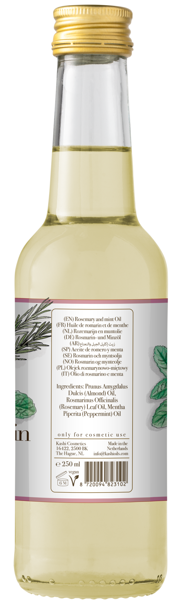 KASHI 100% NATURAL ROSEMARY & MINT OIL 250ML