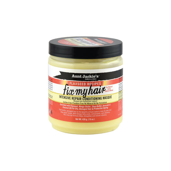 AUNT JACKIES FLAXSEED FIX MY HAIR REPAIR CONDITIONING MASQUE 15 OZ