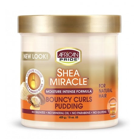 AFRICAN PRIDE SHEA BUTTER MIRACLE CURL STYLING CUSTARD 15 OZ